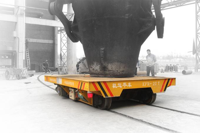 voiture de transfert fondue de poche de rail de bâti de fer de 100 tonnes avec résistant à hautes températures