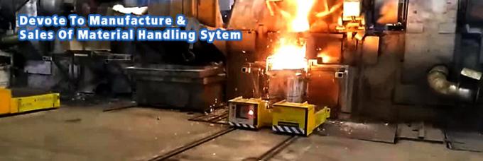Véhicule guidé par rail en acier de 120 tonnes pour l'équipement de manutention d'industrie sidérurgique